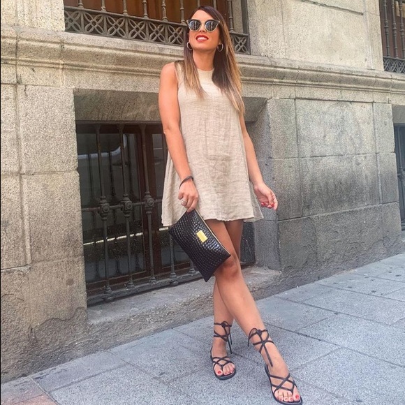 NWT Zara Linen Shift Dress - Picture 6 of 6